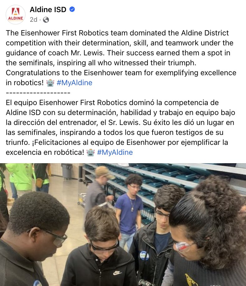 thank you <a href="/AldineISD/">Aldine ISD</a> <a href="/44_Engineering/">The 44 Engineering Group</a> <a href="/tclewis7/">Timothy Lewis</a> <a href="/DrSciPhi/">Donald G. Prier, PhD</a>