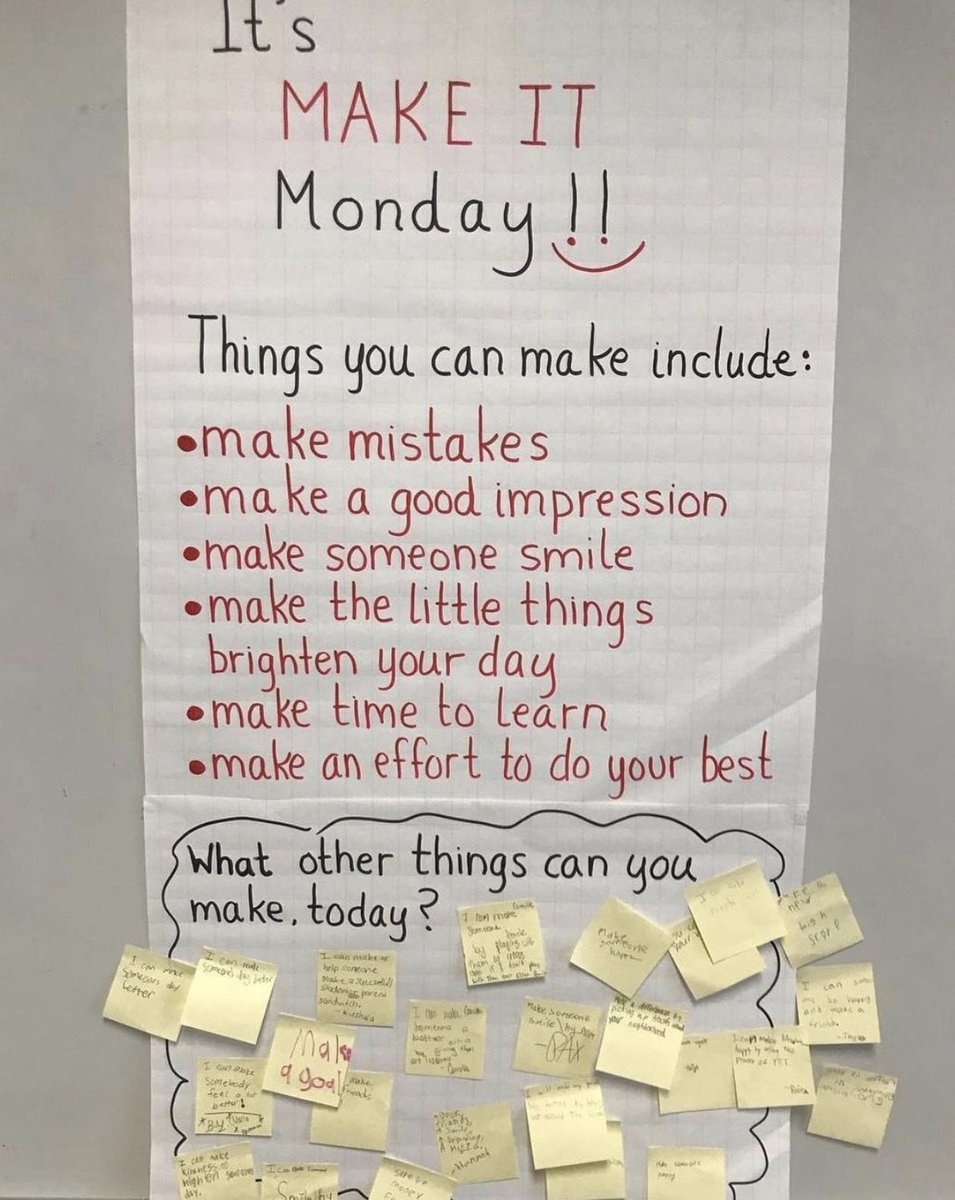 What messages do you share with your Ss at the start of a new week? (📸 via educator @SELebrateYOU) #JoyfulLeaders