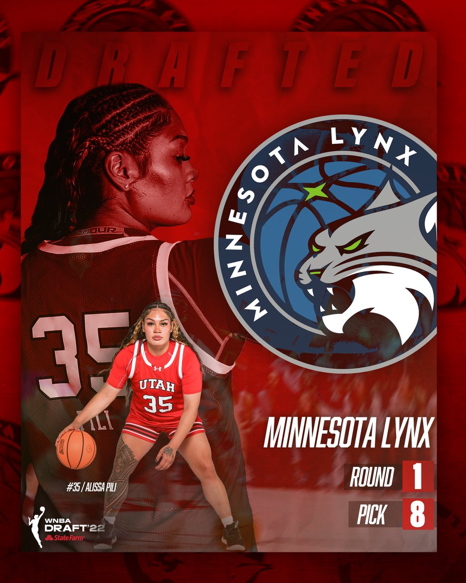 DRAFTED With the 8th pick in the 2024 WNBA DRAFT @alissa_pili has been drafted to the @minnesotalynx #GoUtes / #WNBADraft