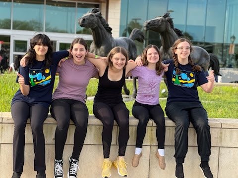 Our CRMS Destination Imagination team, Banana Split, won 4th place at state competition & qualified to go to GLOBAL Finals!!!! Paula, Violet, Hope, Sofia and Maggie will be competing with kids from all over  the world in Kansas City in May 🙌 @LeanderISD #SoaringTogether💙🦅💛