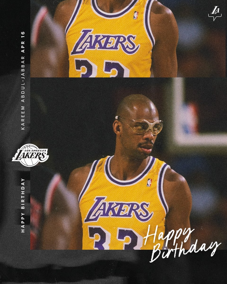 Lakers's tweet image. To a leader, legend, and pioneer — Happy Birthday, @kaj33 🎉