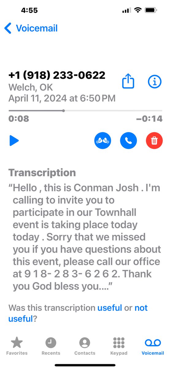 mikellis1978's tweet photo. @RepBrecheen when the voicemail decoder knows who is leaving the message… https://t.co/Zic6HdEOMd