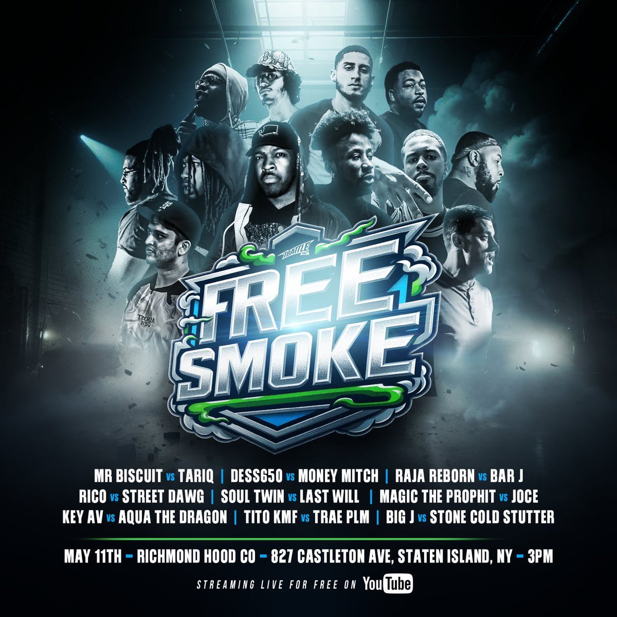 JStayClipped's tweet photo. I may not have gotten a flyer, but damn it feels good to see my name here. Let’s get to it. May 11th the Big J steps outside his comfort zone. https://t.co/1zQoUnaai4