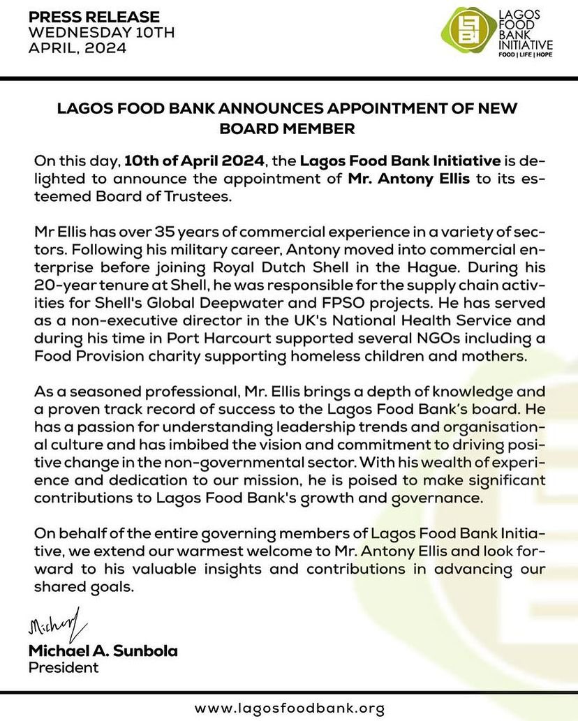 lagosfoodbank tweet picture