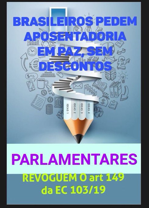 'Aposentado deveria viver sem medo das políticas que tiram o seu sustento! Cessem o art. 149 da EC 103/19! @STF_oficial @gilmarmendes @LRobertoBarroso @nunesmarquesK @MinAMendonca @alexandre @Cristianozaninm @FlavioDino Confisco desumano #AposentadosEsquecidos