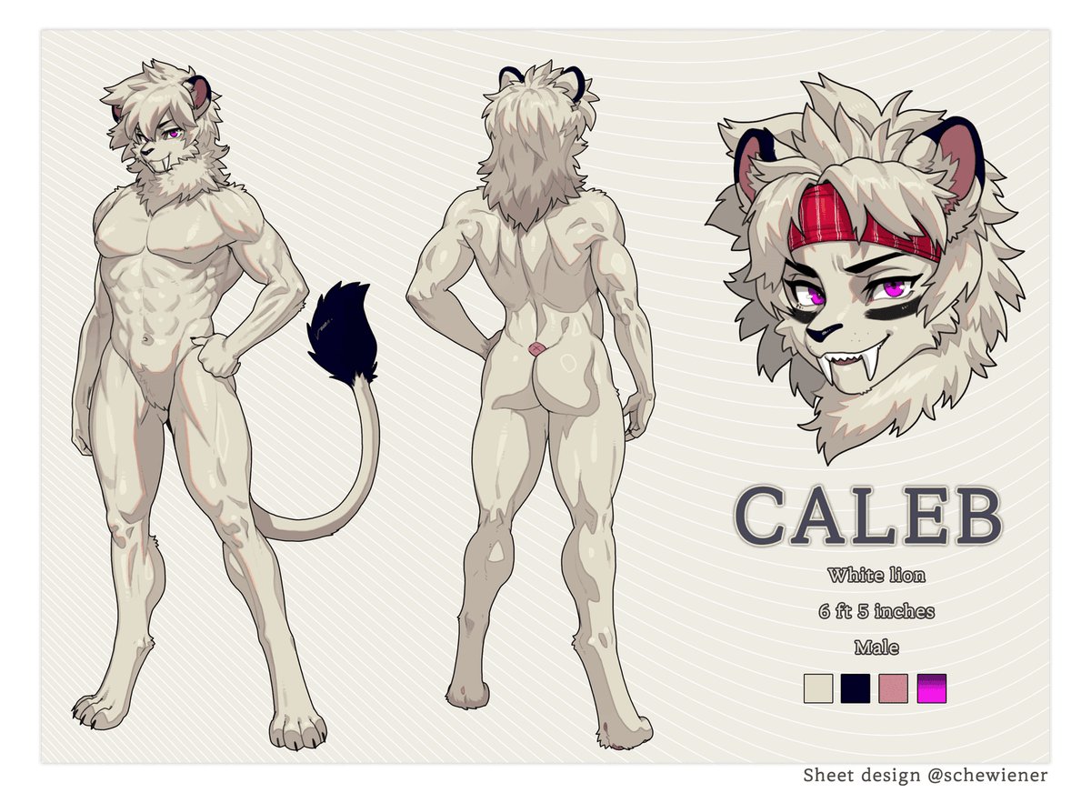 New OC! Meet Caleb the white lion! Making him a pro athlete~