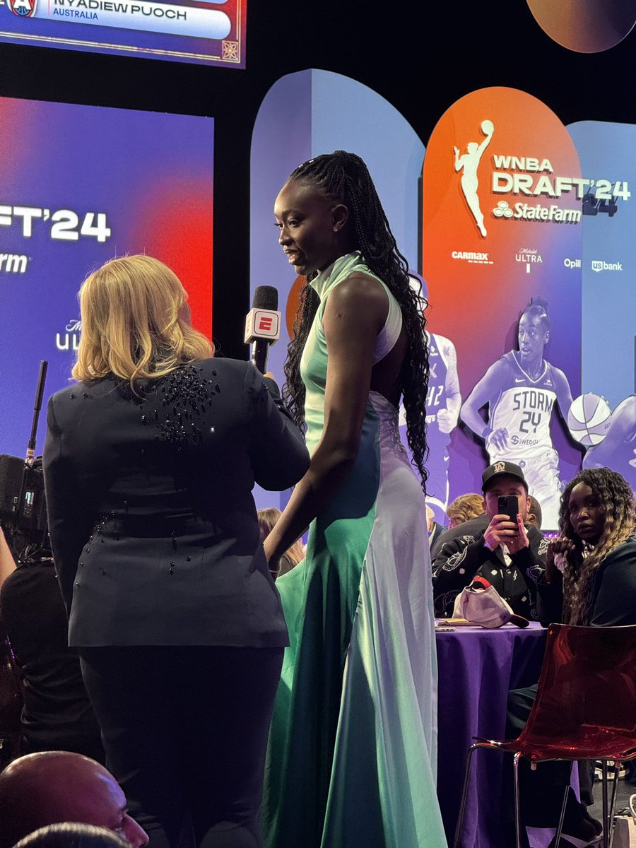 With the 12th pick the @AtlantaDream selected Nyadiew Puoch 🥳🧡🏀