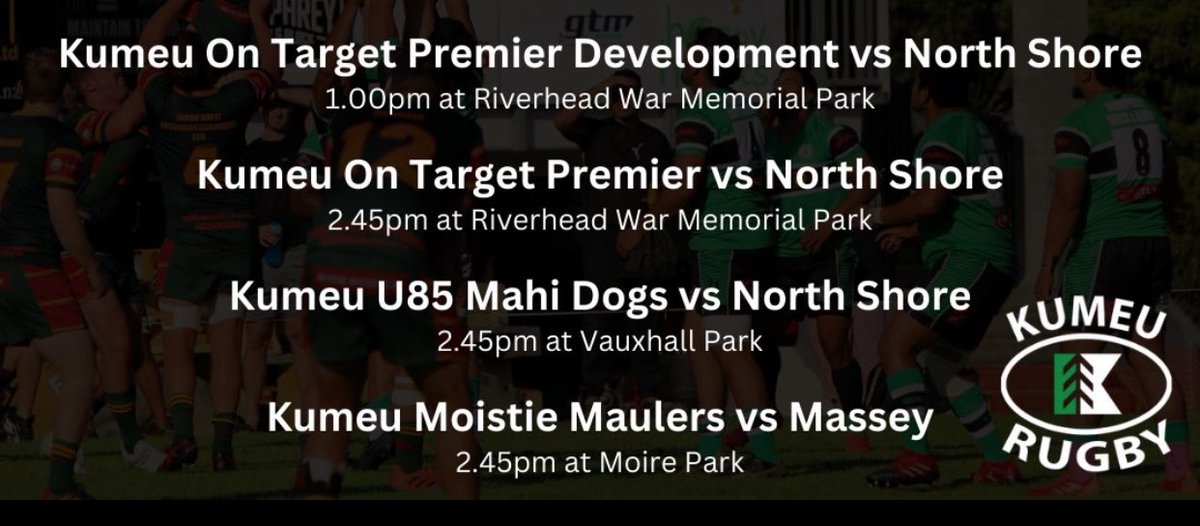 Grassroots update: Kumeu RFC have a team called the Moistie Maulers