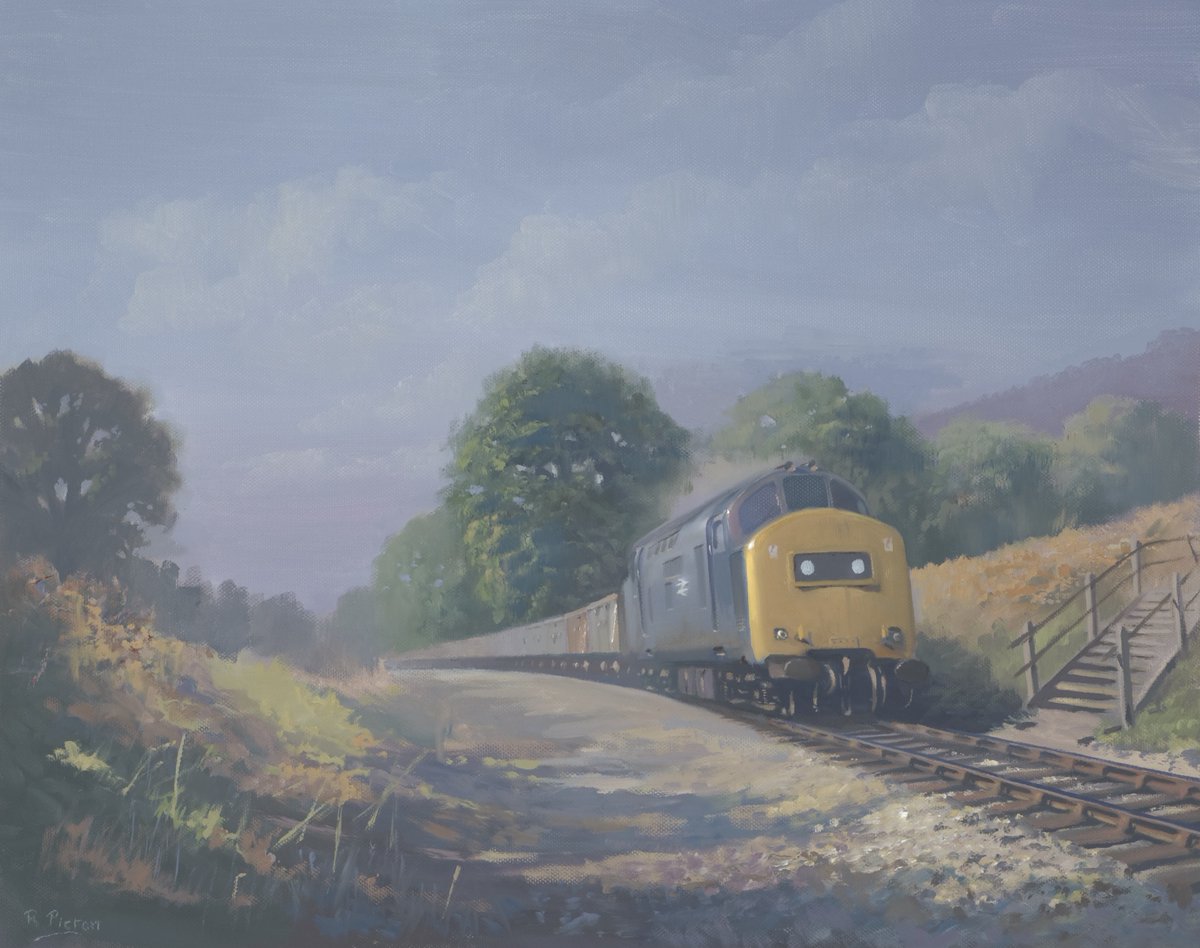 Class 37 0n the Neath & Brecon Railway
Oil on Canvas. 20' x 16'
Prints, cards etc of this painting are available on the website-redbubble.com/i/art-print/Cl…