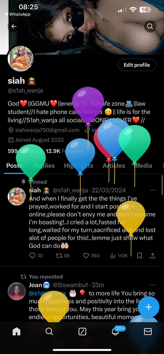 Balloons on my timeline 😊.. It’s my birthdayyyyyyyyyyyyyyyyyy🌷🌷