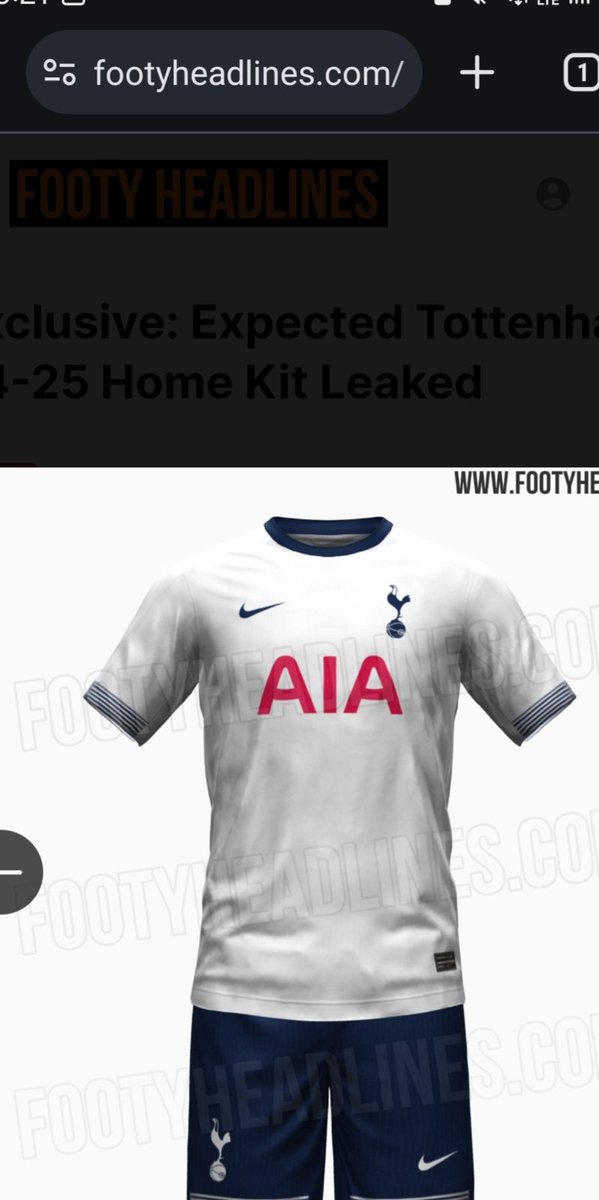 Supposedly, our new home kit for next season, or a very close fit to what it will be.