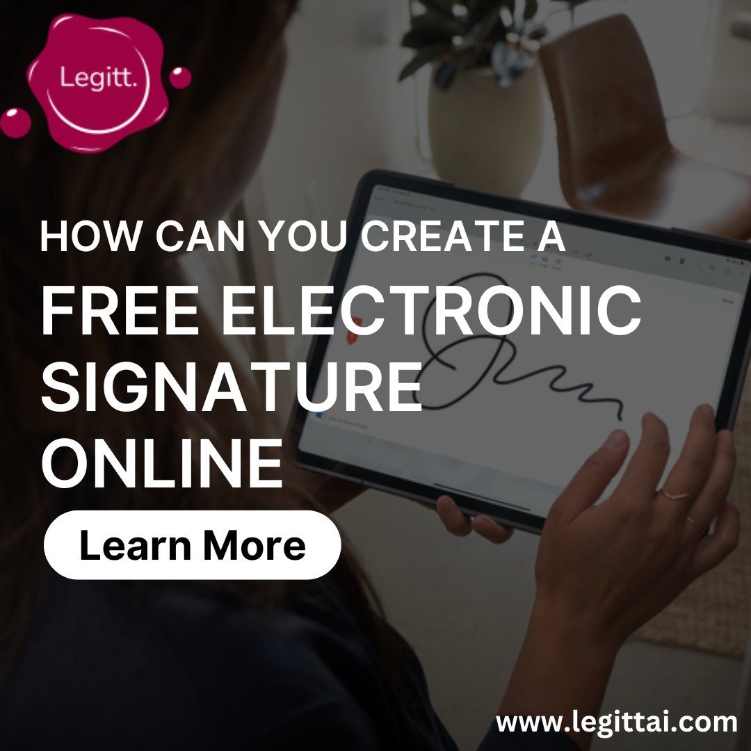 Legitthq's tweet image. Creating electronic signatures is easy and can be done for free using a variety of esignature online tools.
#esign #legittai #electronicsign #electronicsignatures
For More: cutt.ly/sw7LIHz7