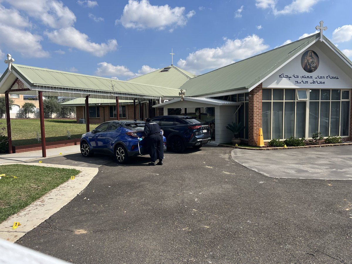 Forensics team working in the church where Bishop Mar Mari Emmanuel was stabbed on Monday night and several others were also injured. Two stabbings in a matter of days and everyone I speak to says ‘this doesn’t happen here in Australia’