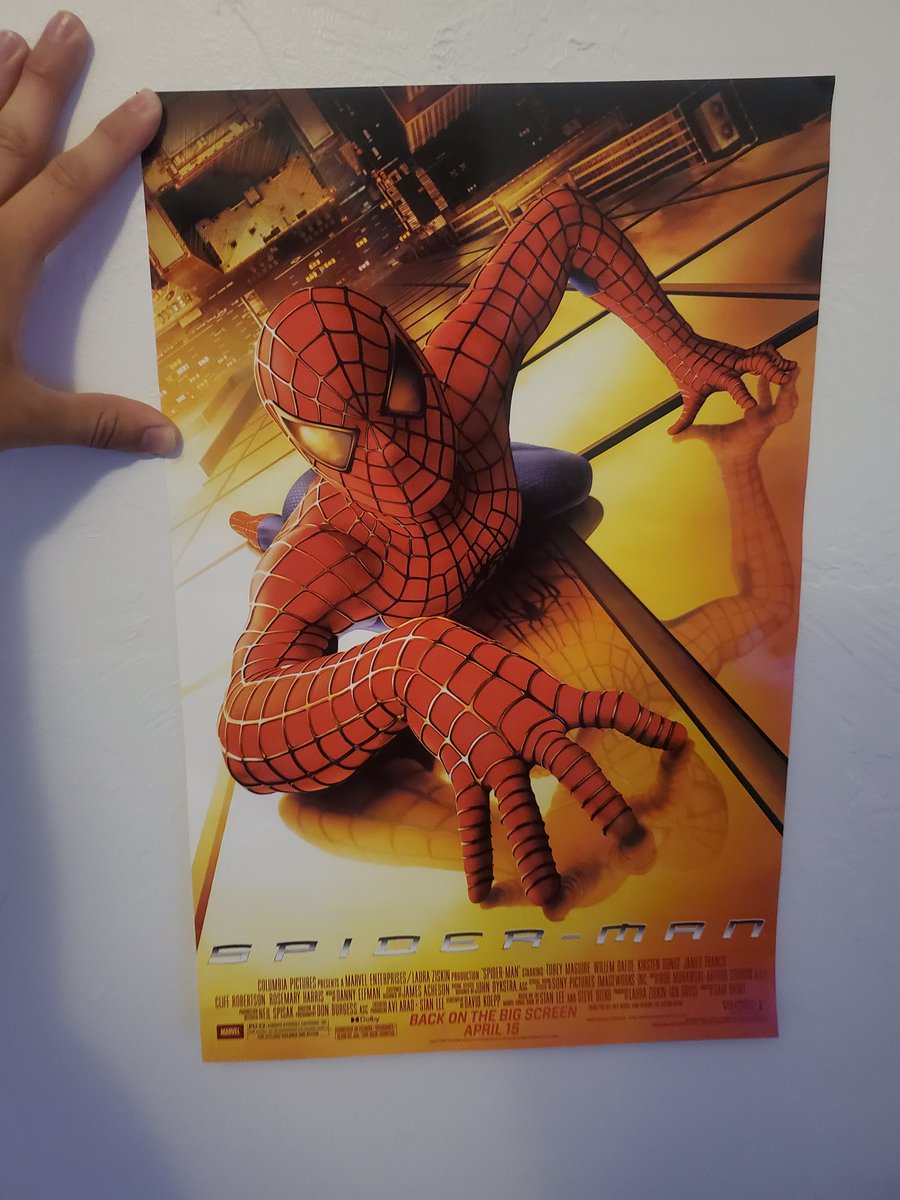 jsus_jr's tweet photo. Finally got to see my OG superhero on the big screen with this re-release. Sam Raimi's #SpiderMan (2002) and Tobey Maguire embodying Peter Parker/Spider-Man heavily influenced my childhood dreams and imagination.
Thank you to @Sony and @MarvelStudios for making this happen. https://t.co/9X4PgKB4bR