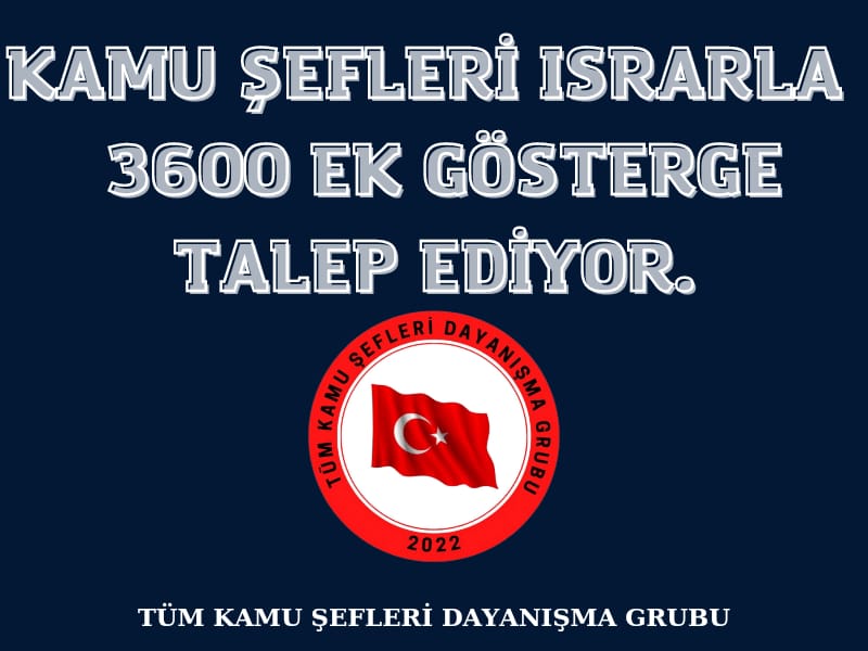 Yönetici #TümKamuŞefleri kendisine reva görülen 2800 ek gösterge enkazının altında kalmıştır. Liyakat sahibi Şefler için 3600 ek gösterge dışında bir rakam kabul edilemez. Devletin verdiği 3600 sözünün ivedilikle tutulmasını bekliyoruz. Sayın @RTErdogan @isikhanvedat @memetsimsek