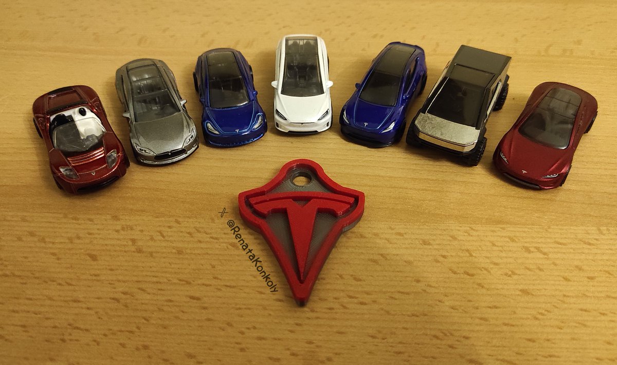 .@Tesla's vehicle lineup – with Hot Wheels and Matchbox cars 🚘 (The Semi is missing, I know, but I could never find one in the stores 😅) @elonmusk