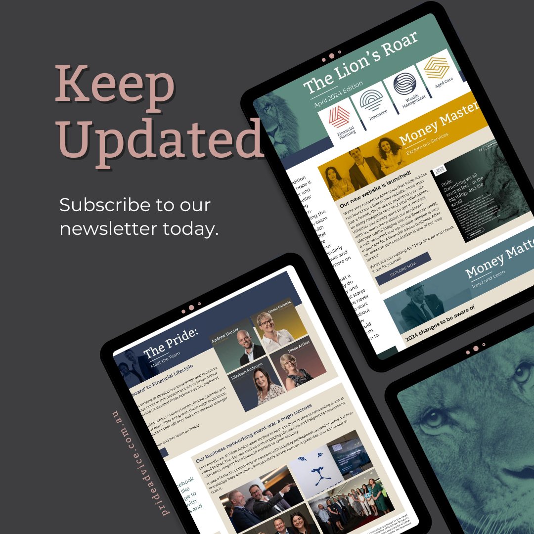 pride_advice's tweet image. Stay ahead of the pack! 🦁📰 Sign up to "The Lion's Roar" newsletter now for the latest financial news and updates you can't afford to miss. Don't miss a roar – subscribe today! 💼

#finance #prideadvice #keepupdated #financialnewsletter #thelionsroar