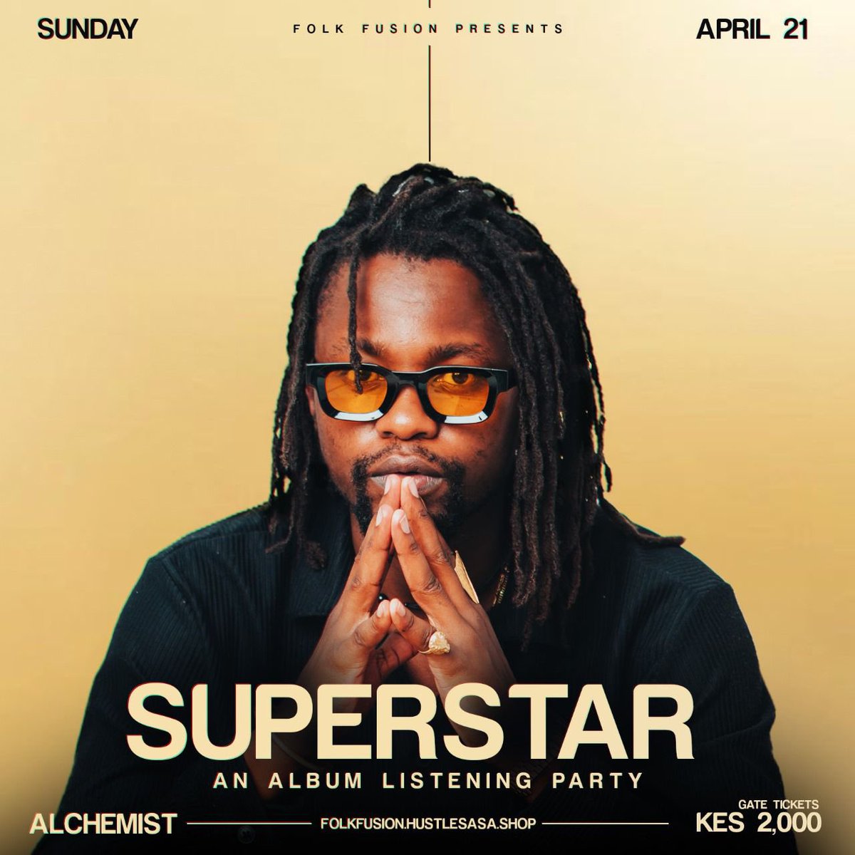 This coming Sunday Ayrosh is dropping his new album, Superstar, at the Alchemist and you are invited. It’ll be a live concert. Get your tickets now: folkfusion.hustlesasa.shop/?product=43683