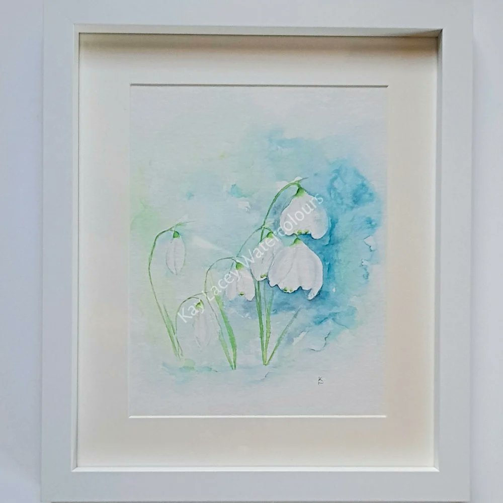 How beautiful is this Snowdrop Original Watercolour Painting thebritishcrafthouse.co.uk/product/snowdr… from @kblacey #snowdrop #art #tbch