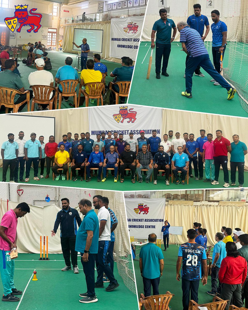 Glimpses from the Level O coaching course ft. our enthusiastic coaches! 🔥 MCA Sec. @ajinkyasnaik and Jt. Sec. Deepak Patil, marked their graceful presence for the event 🙌 #MCA #Mumbai #Cricket #IndianCricket #Wankhede #BCCI