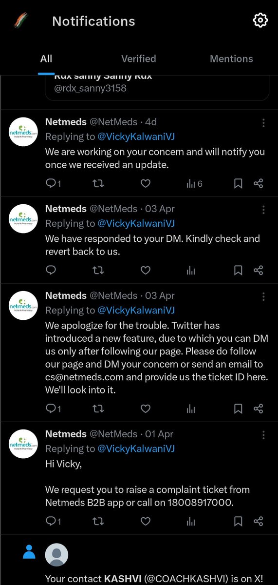 This is what a company do after you question them , instead of solving problems they simply block you , One of the most unprofessional firm I ever encountered. 
#netmeds #onlinepharmacy #consumer @jagograhakjago Please can you help me