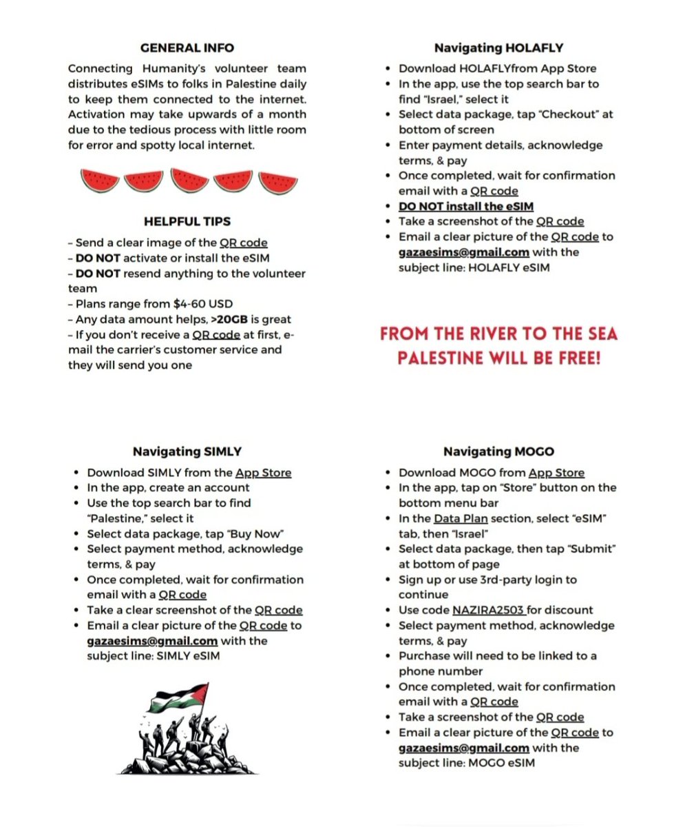 jnggkuk's tweet photo. KEEP DONATING ESIMS!!!! #ConnectingGaza
>> https://t.co/5qErdGZHeq https://t.co/W02NiXQ3VO
