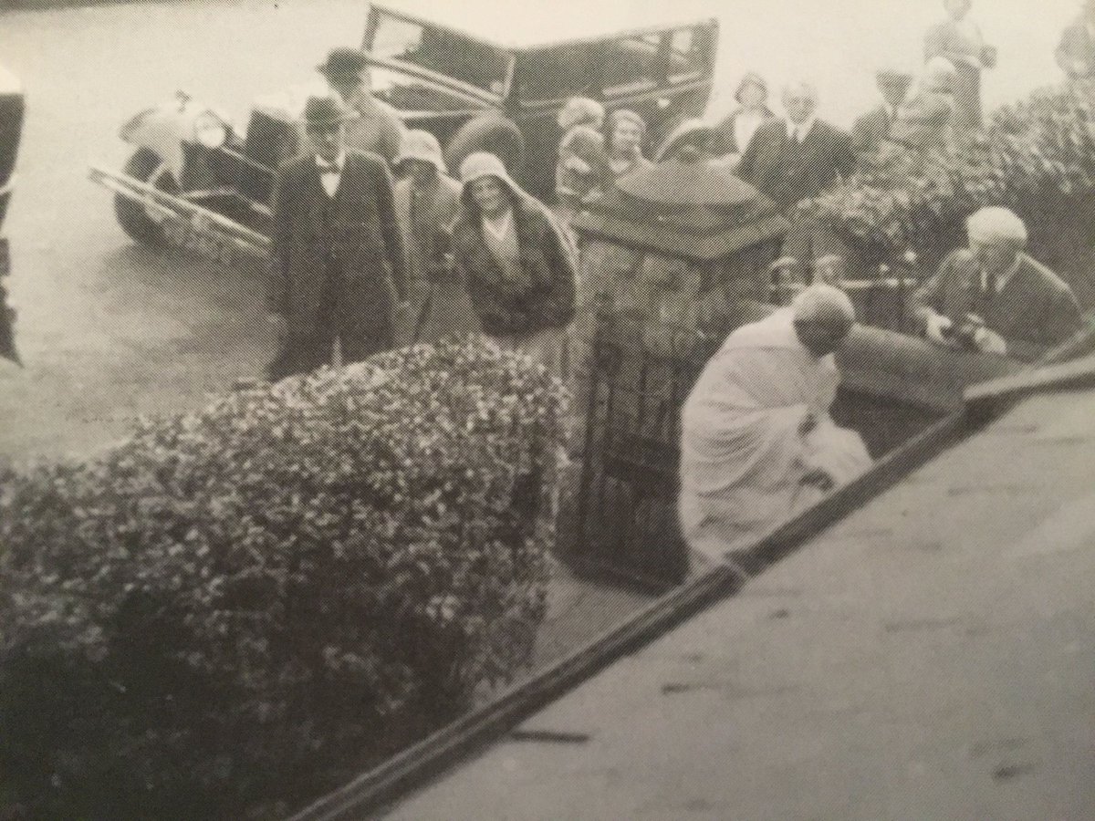 "A journey of a thousand miles begins with a visit to Beeston."

Gandhi visiting his nephew in Beeston Rylands in 1931.