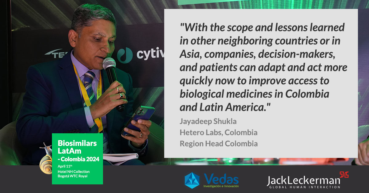#BiosimilarsLatAm - #Colombia2024, @ShuklaJayadeep moderated the panel session 'Key Note: Unveiling the Keys to Local Production in LatAm.' He highlighted the importance of learning from neighboring countries and Asia to enhance access to biological medicines in Colombia & LatAm