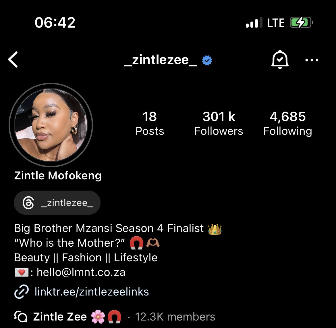 Finally my Zintle has a management!! God is good!! A likkle bio update. What a great morning it is!!!