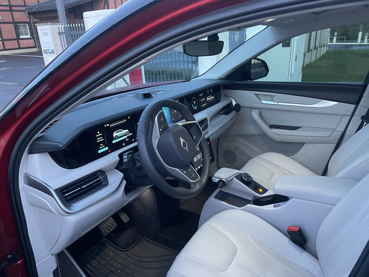 TedWelford's tweet photo. Another new car on me. A very proud owner was delighted to talk about his Togg T10X, the first electric car to come from Turkey. He was doing a three-day round trip from Istanbul to the Nurburgring in it! Tech and quality seemed pretty impressive https://t.co/Kr63faHZ8m