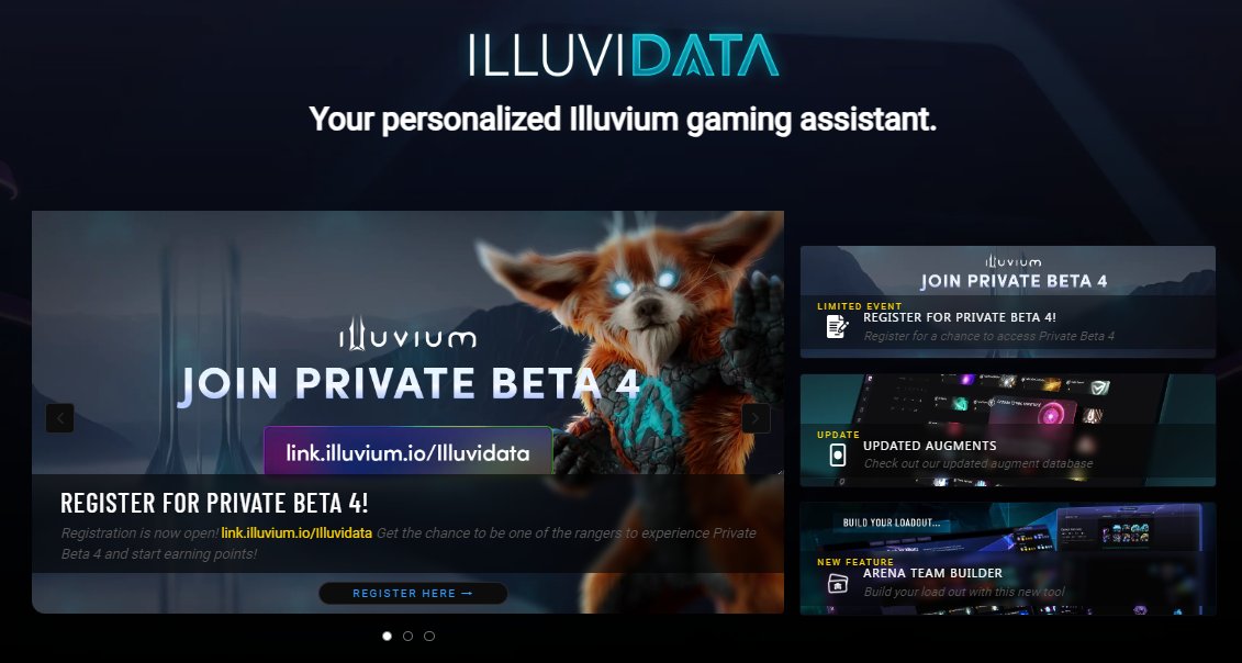 Have you checked out all the new updates on our site: illuvidata.gg? 🗒️ 20 pre-registration slots up for grabs for the @illuvidata community ✨ See all the augments from Arena's new game mode 🏗️ Team Builder updated for Arena's new game mode