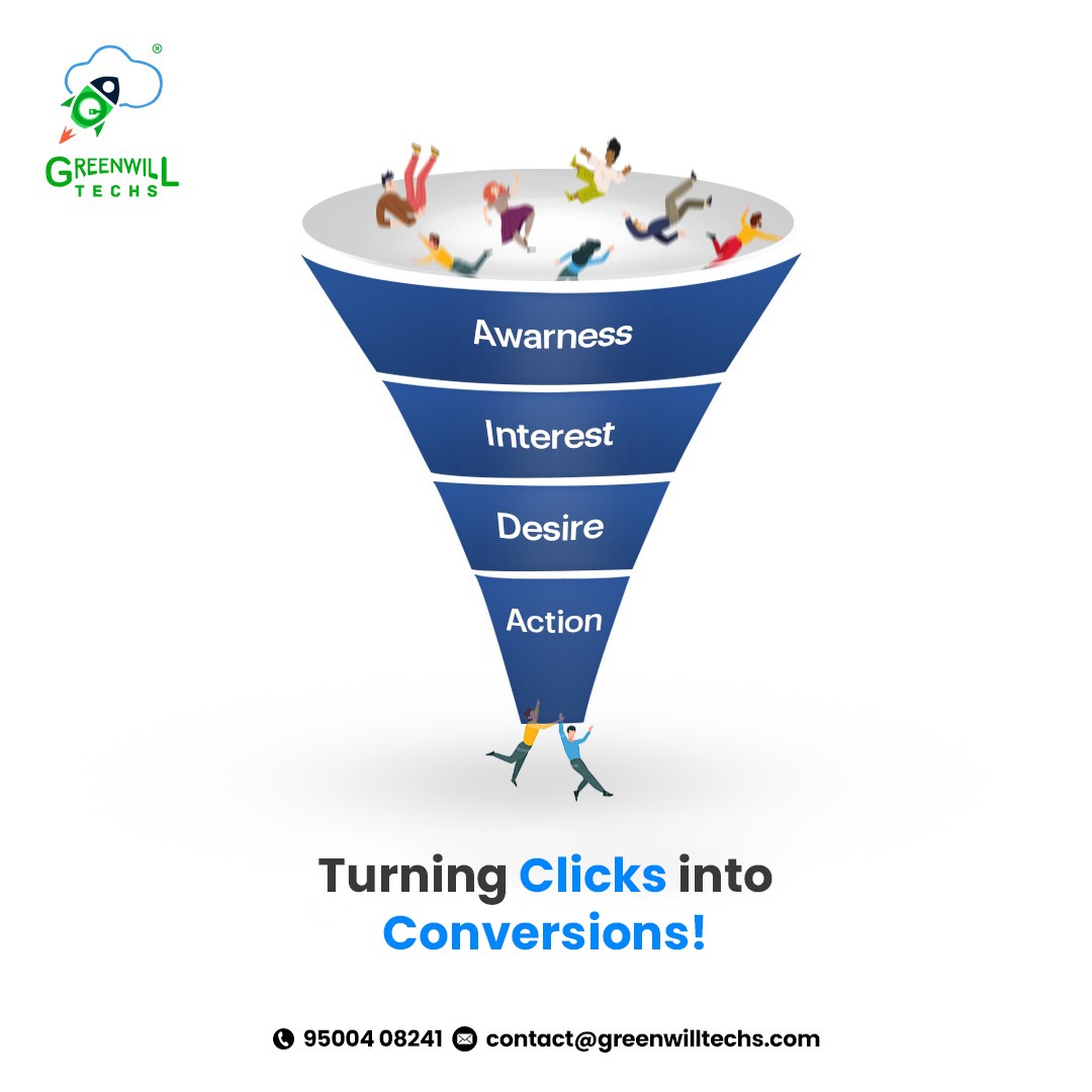 😎We @greenwilltechs craft a tailored journey that transforms casual browsers into loyal customers for your business 
💥Ready to turn the simple click into your business's next big breakthrough?
#digital #marketing #conversions #leads #customers #business