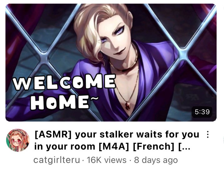 [ASMR] your stalker waits for you in your room [M4A] [French] [...