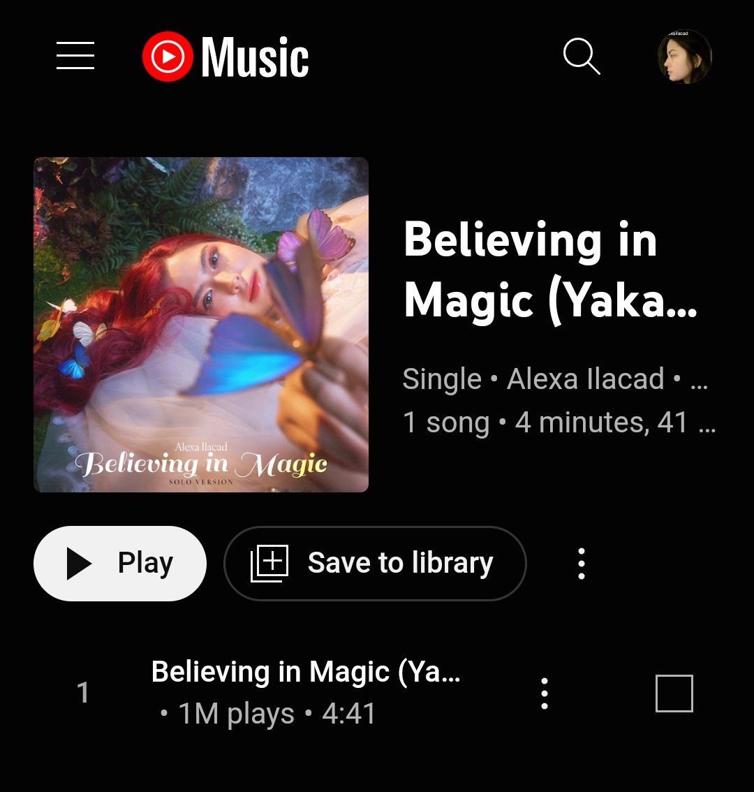 1M Plays🔥🔥🔥

Album – Believing in Magic (Yakap Mo) music.youtube.com/playlist?list=… via @YouTubeMusic

ALEXA BELIEVING InMagic OUTnow
#AddToHeartKDLEXConcert

KDLEX | Alexa Ilacad | KD Estrada
@alexailacad | @kdestrada_ 
#AlexaIlacad | #KDEstrada 
#KDLex | #KDLEXSweethearts