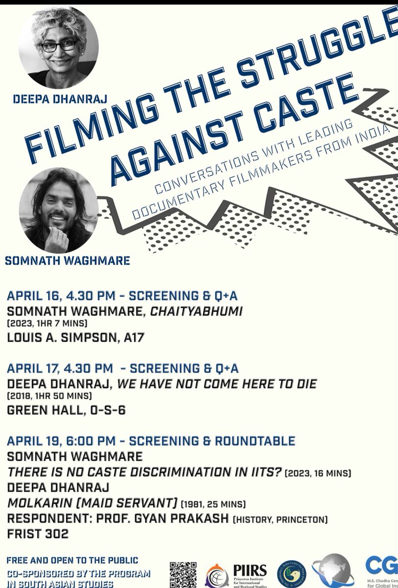 Somwaghmare's tweet photo. Filming the struggle Against Caste, event starting today at Princeton University.
Please join for the event.
@Princeton
@dillivali
@harini747
@AIMUSA_Info @ambedkar_center @EqualityLabs @boston_study @aanausa @baws_bot https://t.co/AfscYYGYnx
