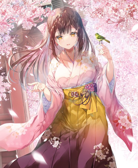 「flower hakama skirt」 illustration images(Latest)