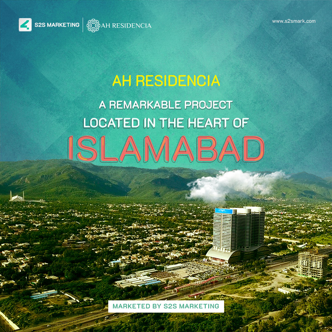 Discover elegance at AH Residencia, a distinguished development nestled in Islamabad's vibrant core, proudly presented by S2S Marketing.
#S2SMarketing #AHResidencia #IslamabadLiving #LuxuryLiving #S2SMarketing #Elegance #RealEstate #CityLiving #UrbanLiving #ModernLiving #seatosky