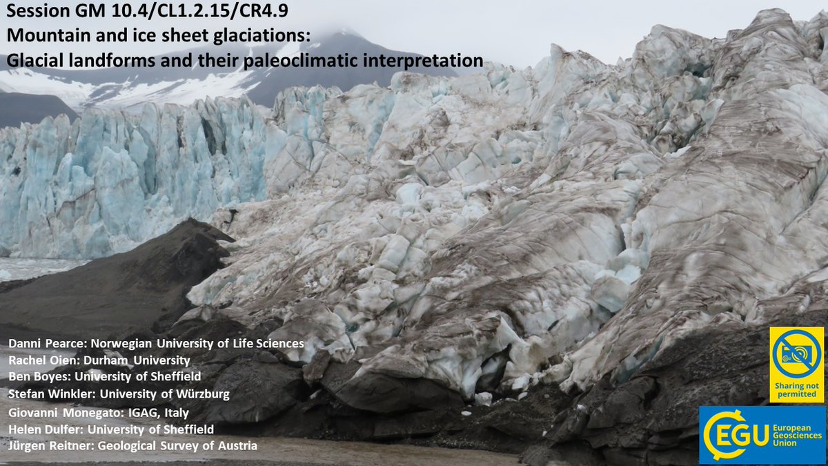Love #glaciers and #icesheets? Are you at #EGU24? Then dont miss out session - kick off is at 10:45 in G1