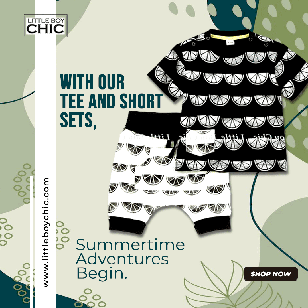 littleboyschic's tweet photo. With our tee and short sets, summertime fun begins! They keep your little guy cool and fashionable wherever the sunny days take him because they are made for adventure. Shop Now: https://t.co/fbtQ0ZreeE
.
.
.
.
#LemonPrint #SummerFashion #TeeAndShorts #FruitFashion #CitrusStyle https://t.co/1xRuSiPWKb
