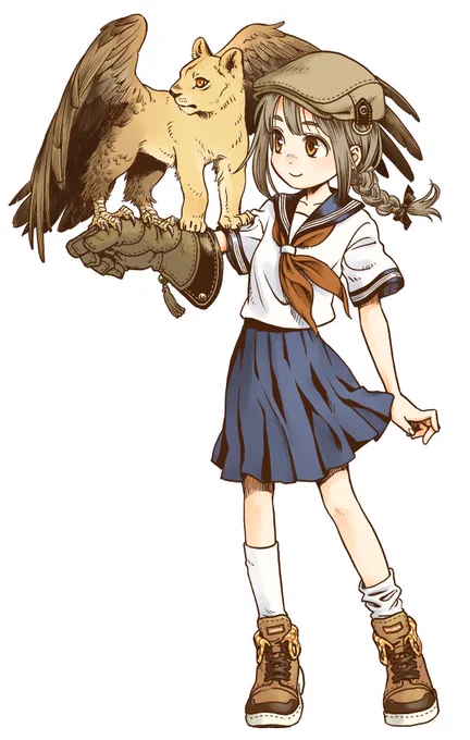 鷹匠ガールとニフィルグ#これを見た人はセーラー服をTLに放流しよう 