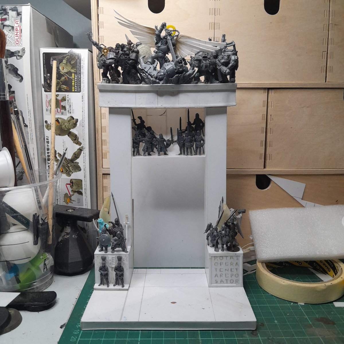 #smashbash2024 #warhammer40k #scratchbuild #hobby #wellness #recycle #upcycle #crafting #gate #portal #door #WarhammerCommunity  :)