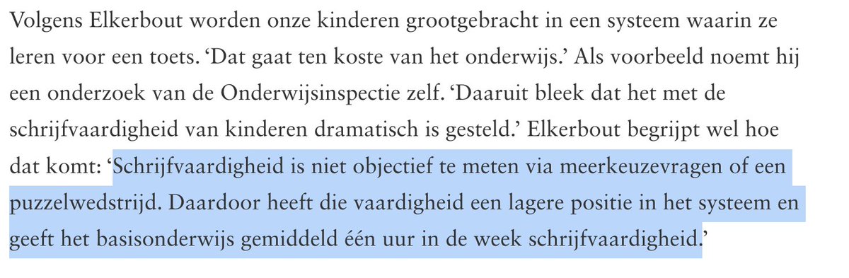 Vandaag in Vrij Nederland: een scherp en informatiedicht artikel over de hedendaagse 'toetscultuur' in het onderwijs en de totstandkoming ervan, door @DieuwsNieuws & @ParcivalWeijnen. Vandaag gratis te lezen: vn.nl/verzet-tegen-t… #meetmaatschappij @Businessboek @meetboek