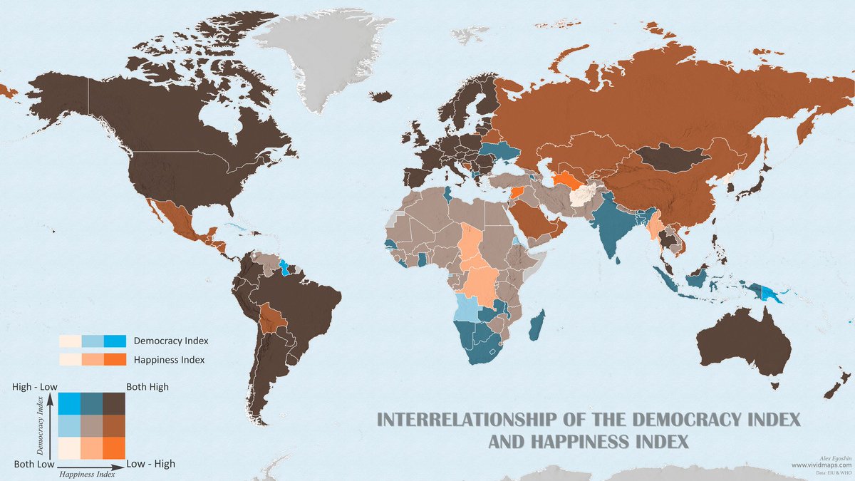🗺️🎉 While the global map shows a mix of 'sad democracies' and 'happy autocracies,' the EU stands out as a beacon of hope — a united, happy democracy! It's a reminder that freedom and joy can go hand in hand across nations. #democracy #Happiness #Europe