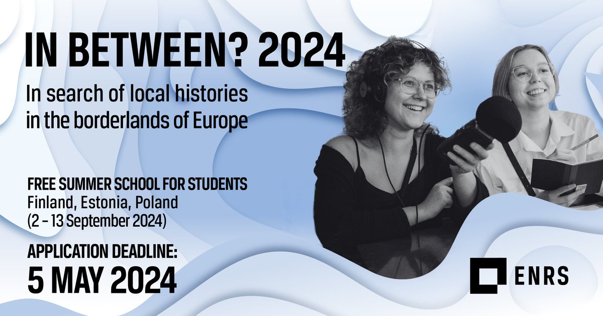 📣 Join us in the search for local histories in the borderlands of Europe by participating in the 2024 edition of the In Between? programme! ❓ How to Join: 🔹 Applications are open from 8 April to 5 May. 🔹 For more details and to apply, visit: enrs.eu/edition/inbetw…