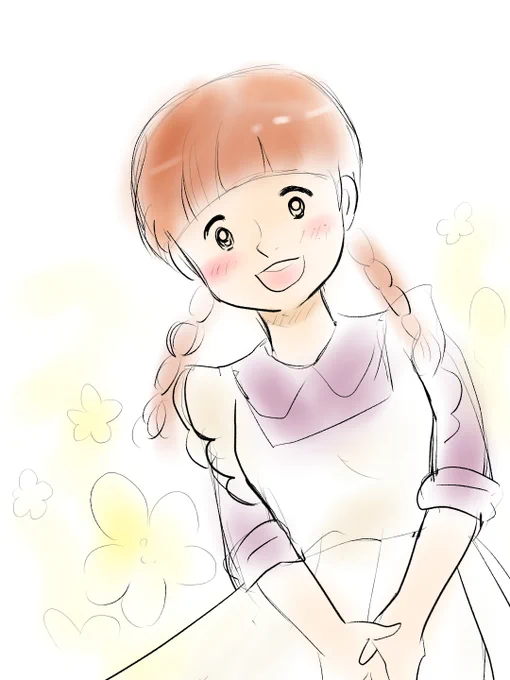 好きキャラファンアート4ペリーヌの心の友ロザリーラフ無茶苦茶いい子です荷物を持つのを手伝ってくれたという理由だけでマロクール村についたばかりのペリーヌを部屋に泊めて同じベッドで寝かせ下宿や仕事を紹介し・・ペリーヌのハッピーエンドは彼女のおかげともいえます#ペリーヌ 