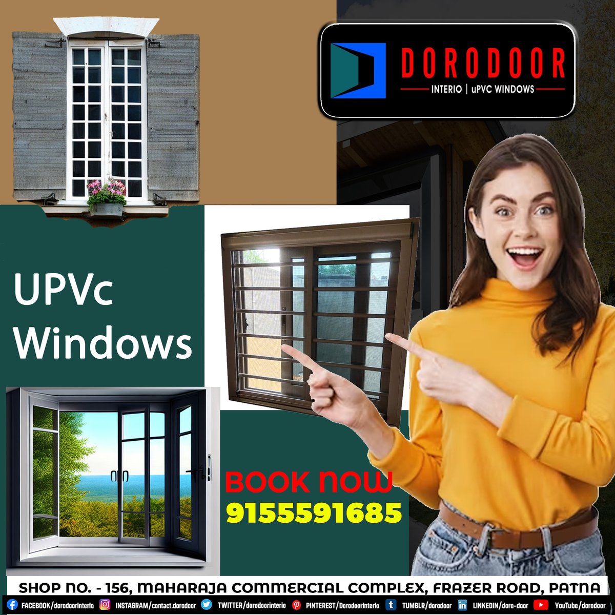 📷 Customize Your Comfort 📷 Choose from a range of designs to suit your space and taste! 📷📷 #Dorodoor #UPVCWindows #HomeUpgrade #SecureWindows #EnergyEfficient #StylishHomes #SustainableLiving #PremiumQuality #DurableWindows #WindowDesigns