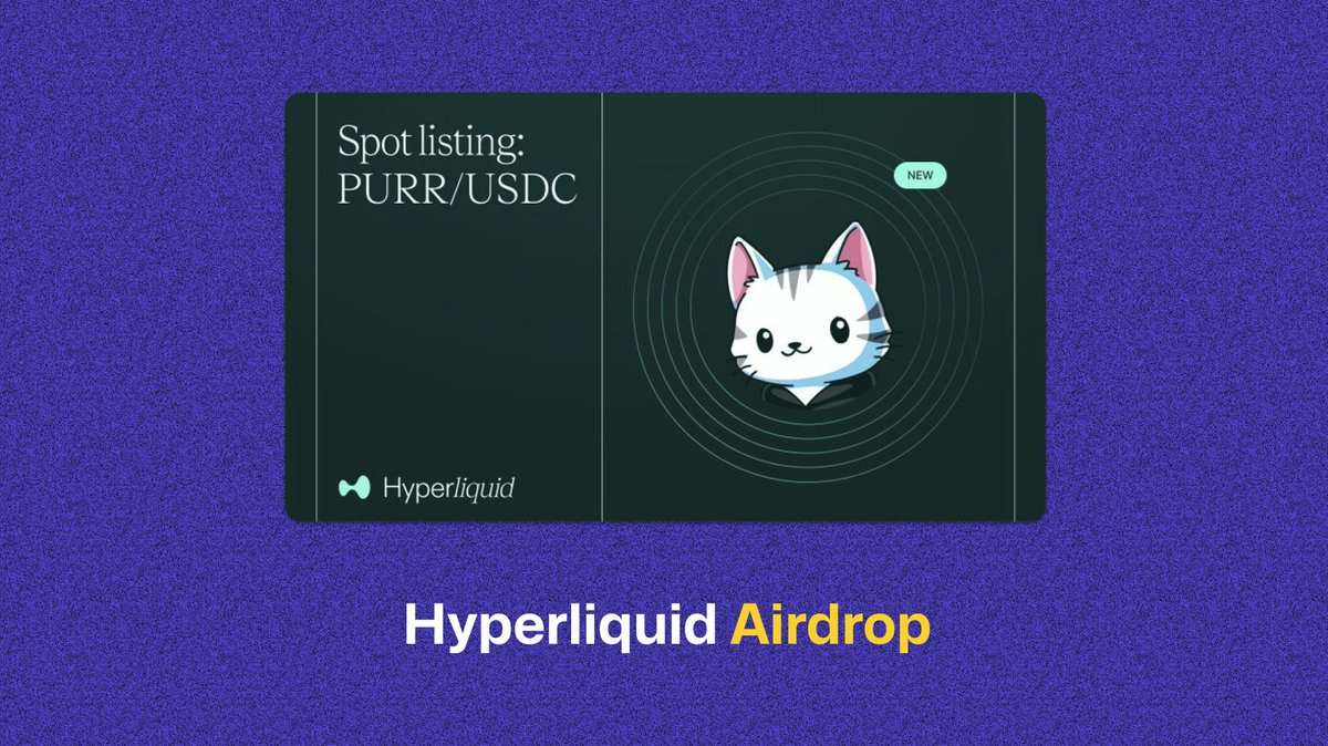 🪂 Check whether you received the $PURR airdrop by Hyperliquid. You will  find it here under balances: https://t.co/BccGeNq14n • 50% of the supply  was allocated to points holders. • 50% as liquidity.