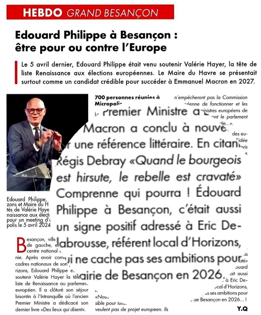 'HORIZONS À BESANÇON : LE CHOIX D'ÉDOUARD'  🧿  ...  retour sur l'organisation du séminaire des cadres d'@HorizonsLeParti d'@EPhilippe_LH à #Besançon le 5 et 6 avril 2024. En se souvenant qu'en #politique rien n'est jamais le fruit du hasard !