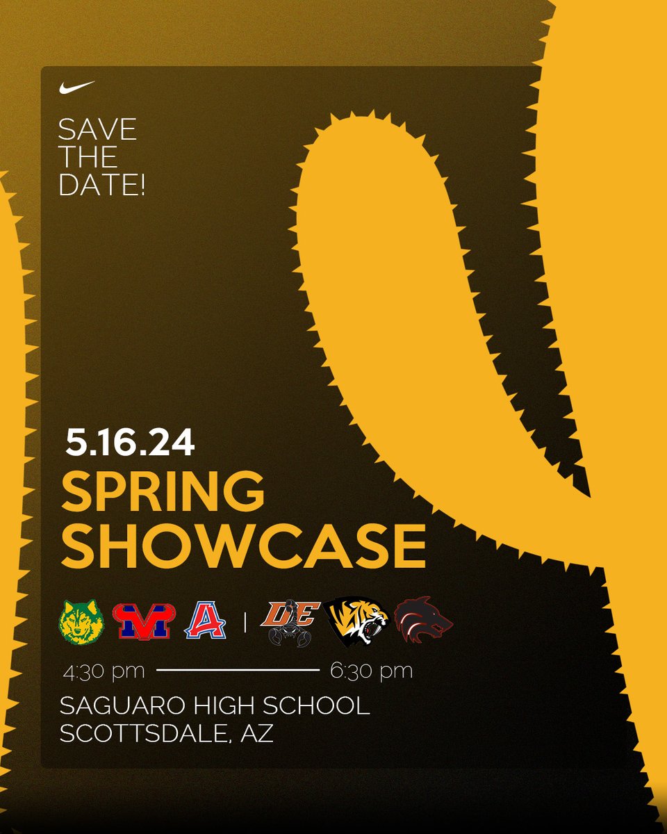 Looking forward to hosting our annual Spring Showcase! Save the date! 🗓️ Thursday, May 16th Saguaro HS #SagU 🙌