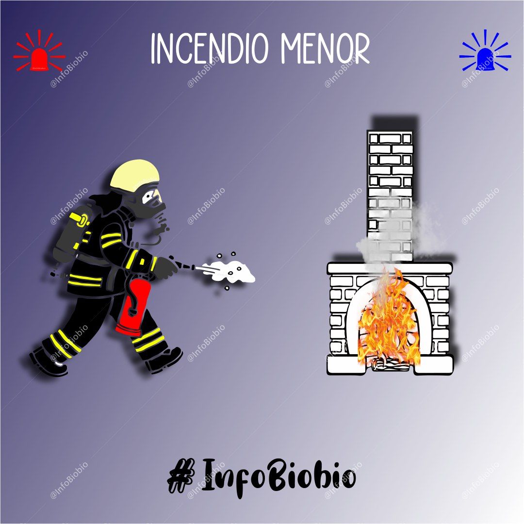 infobiobio's tweet photo. 🚨 #LosAngelesCL 🚒 

🌎  Villa Italia, Niza 134x esquina cercana Lyon. 
🚒  R-1 B-2 
✏️  Inflamación ducto de estufa. 

#InfoBiobío https://t.co/1wsZsbddoH